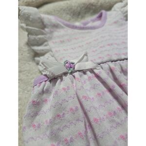 Vintage 80s Health-tex Pastel Floral Lace Flutter Dress 18 Months